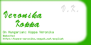 veronika koppa business card